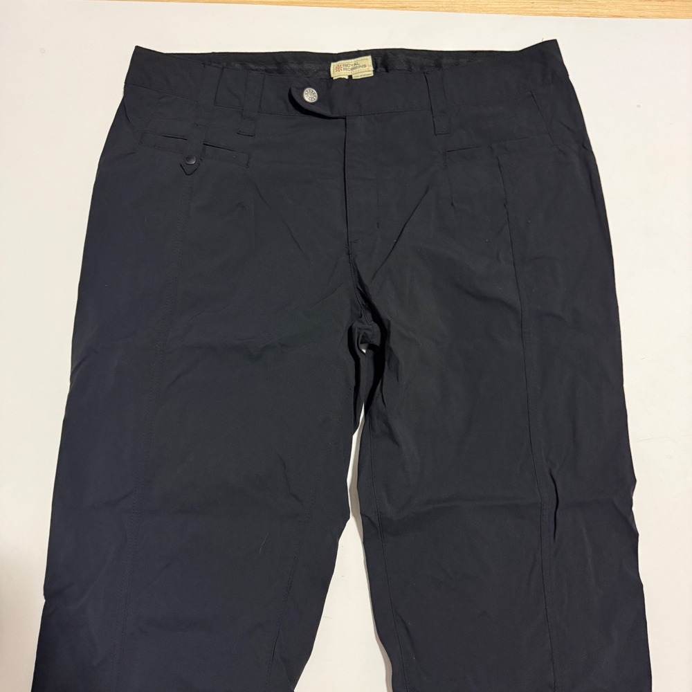 Royal Robbins Womens 14 Short Hiking Pants Black Nylon Stretch ROY C-537 - Picture 2 of 8